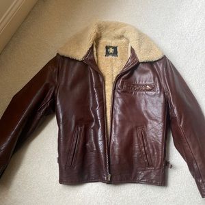 Vintage 60s Golden Bear leather flight  jacket